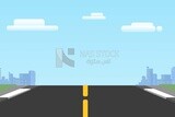 View of the road, wallpaper, vector illustrator