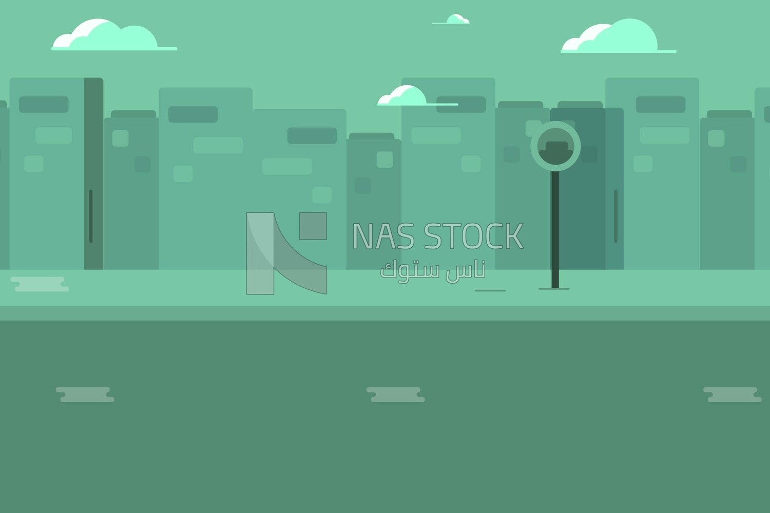 View of the road, wallpaper, vector illustrator