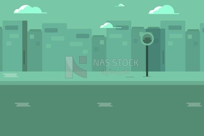 View of the road, wallpaper, vector illustrator