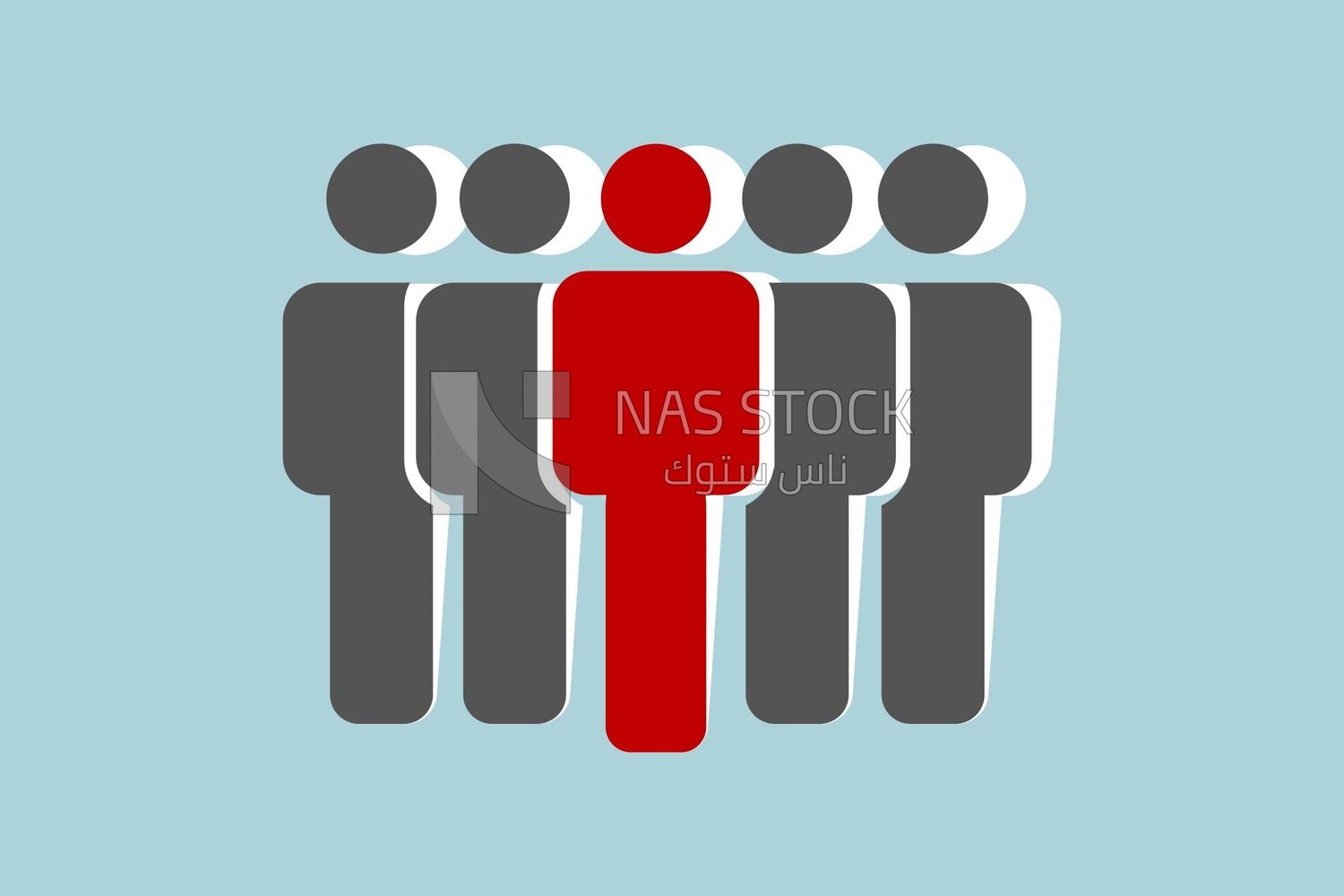 Five people icon, vector illustrator