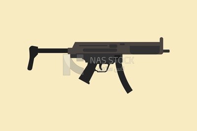 Gun, icons and templates, vector illustrator