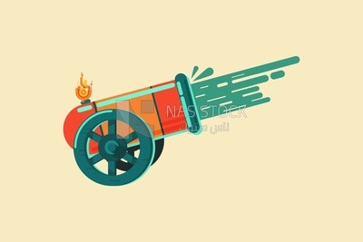 Ramadan cannon, icons and templates, vector illustrator