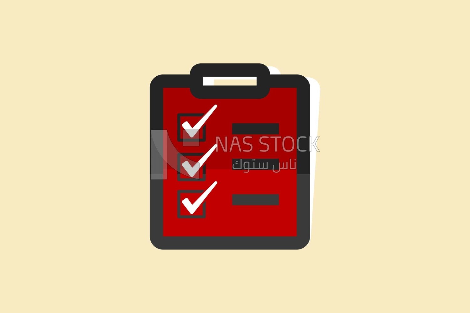 Right check on a paper, icons and templates, vector illustrator