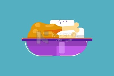 Chicken dish icon, icons and templates, vector illustrator