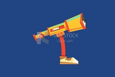 Telescope, icons and templates, vector illustrator