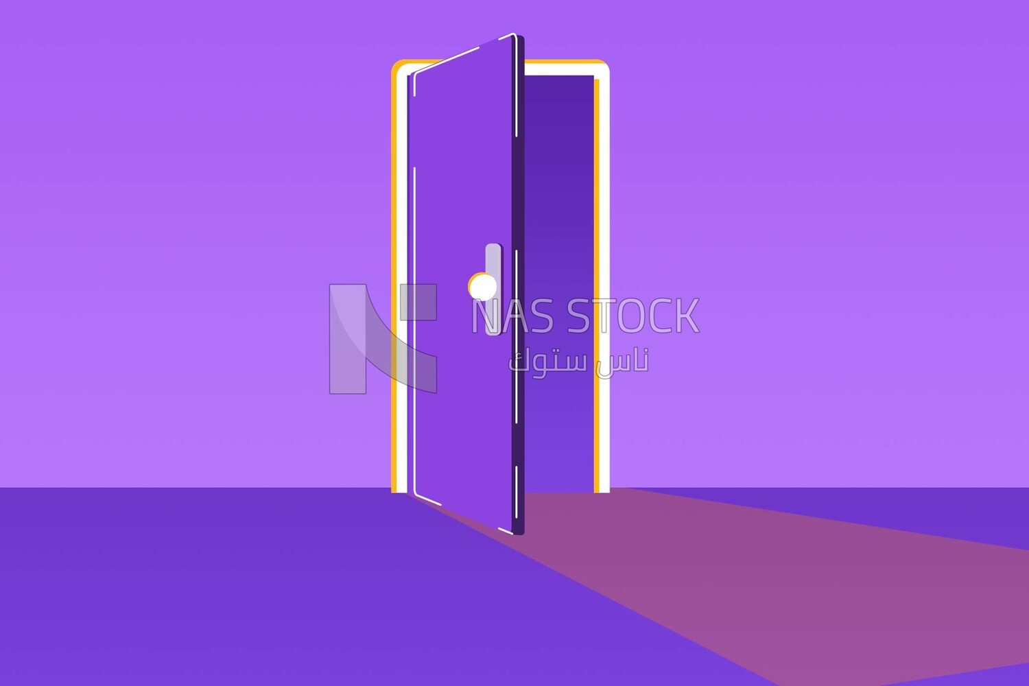 Open door, icons and templates, vector illustrator