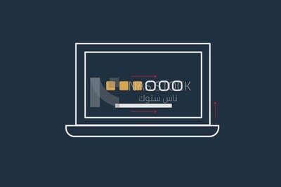 Laptop screen with a plan on it, icons and templates, vector illustrator