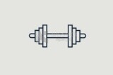 Weight lifting equipment, icons and templates, vector illustrator