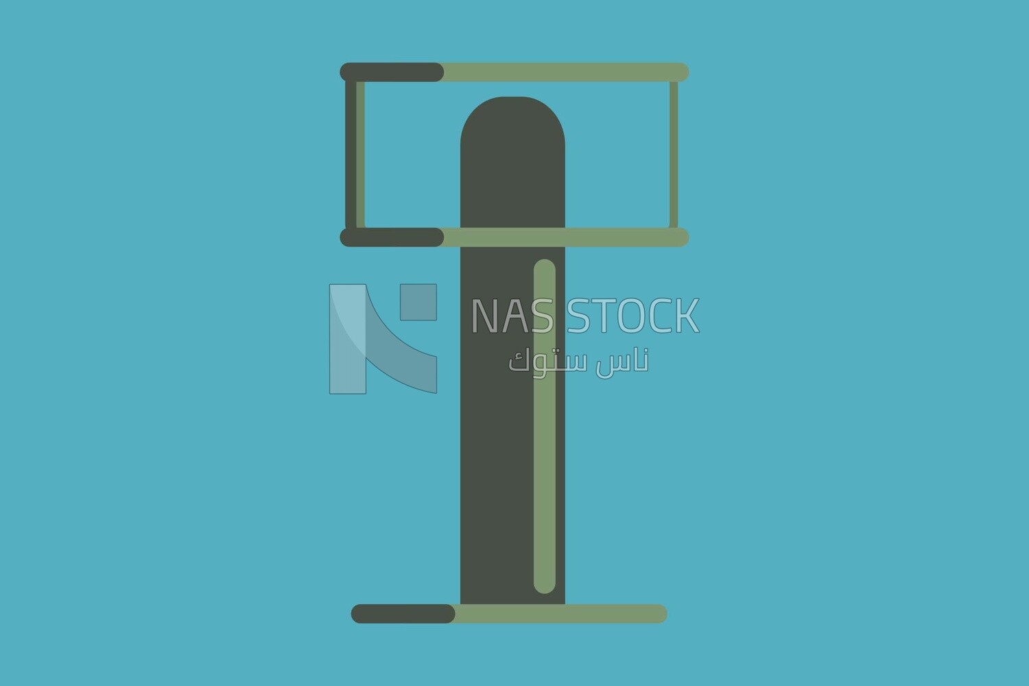 Green sledgehammer icon, icons and templates, vector illustrator