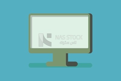 Computer screen, icons and templates, vector illustrator