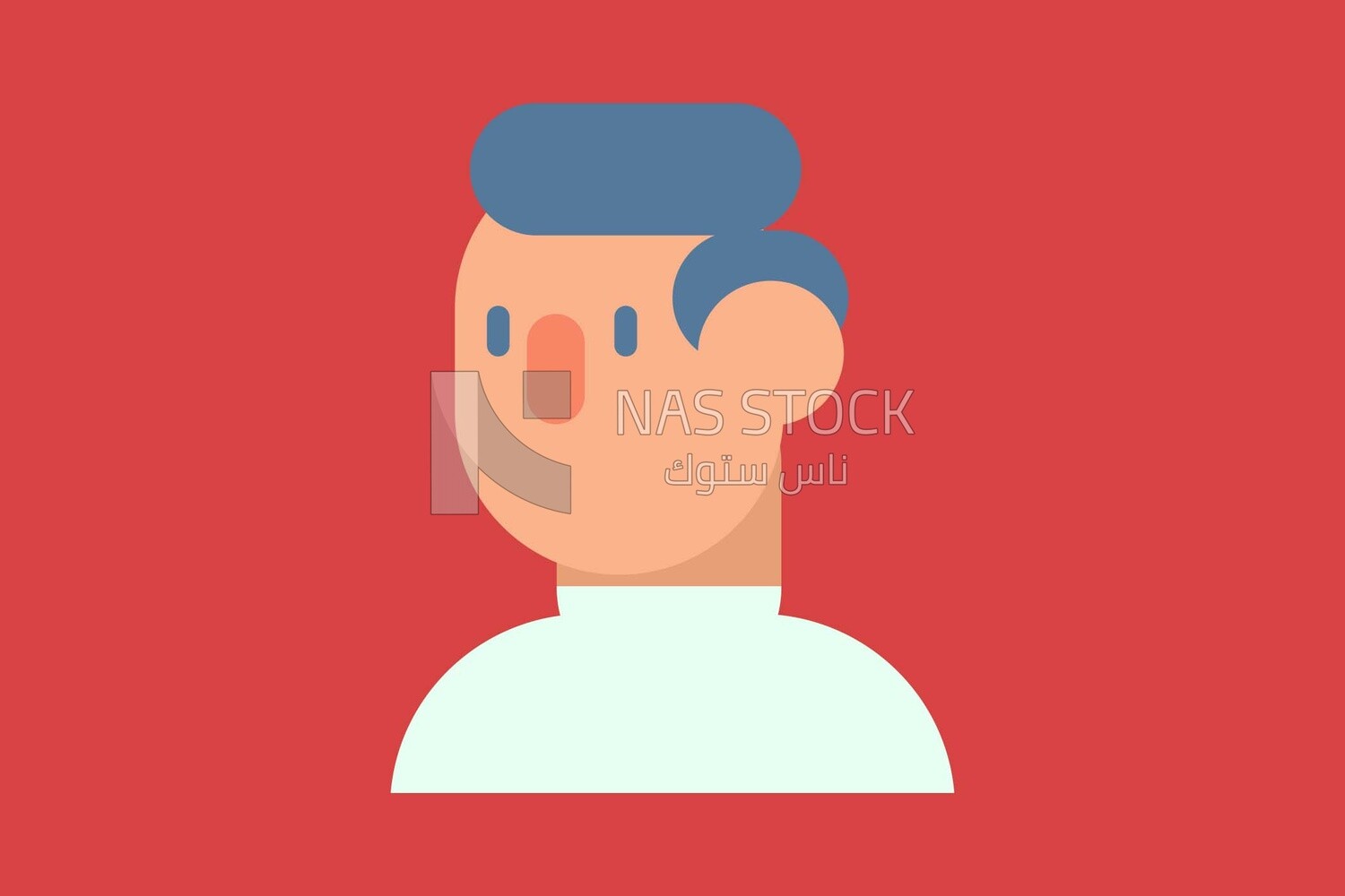 Face of a man, vector illustrator