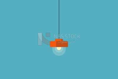 Hanging lamp, icons and templates, vector illustrator