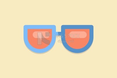 Glasses, icons and templates, vector illustrator