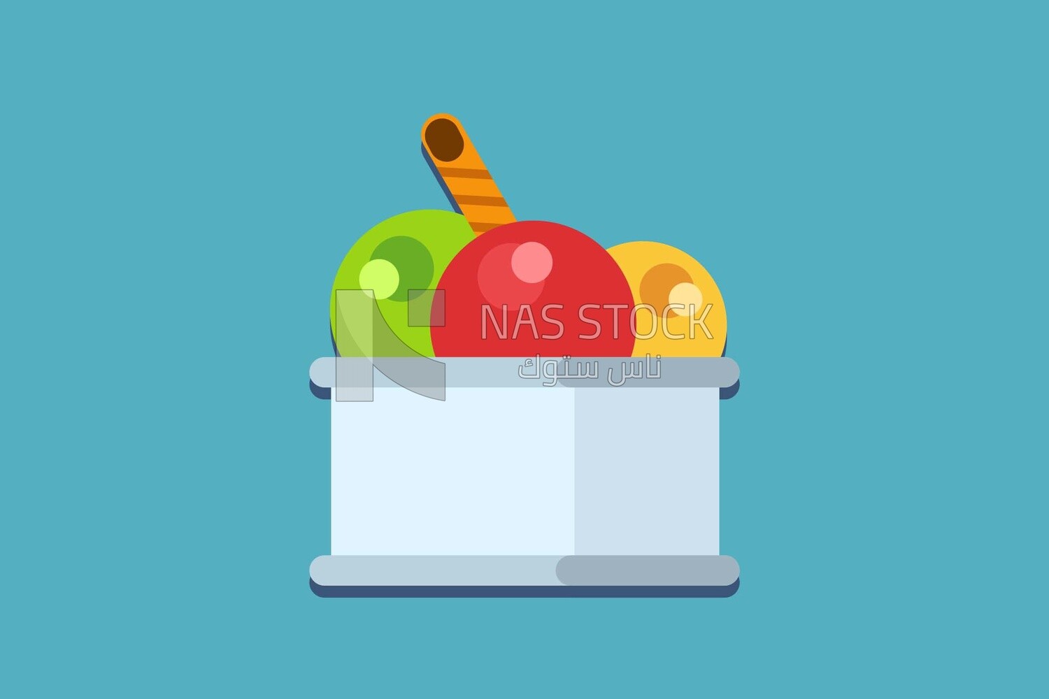 Plate of fruits, icons and templates, vector illustrator