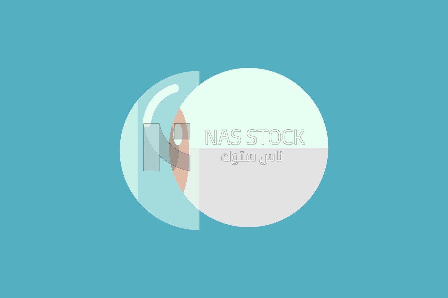 Eye with lenses, icons and templates, vector illustrator