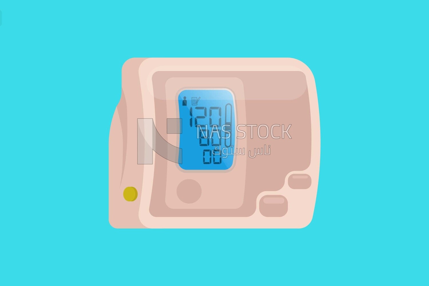 Blood pressure monitor, icons and templates, vector illustrator