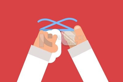 Hand clean a glasses, icons and templates, vector illustrator