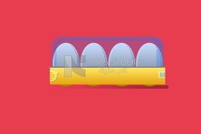 Box with eggs in it, icons and templates, vector illustrator