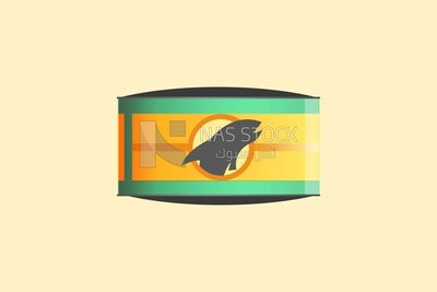 Can of tuna, icons and templates, vector illustrator