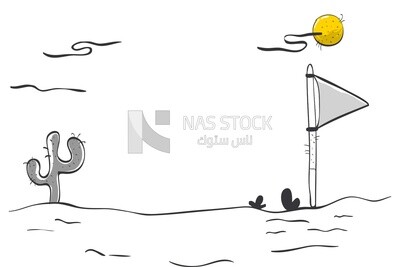 Desert background, wallpaper, vector illustrator