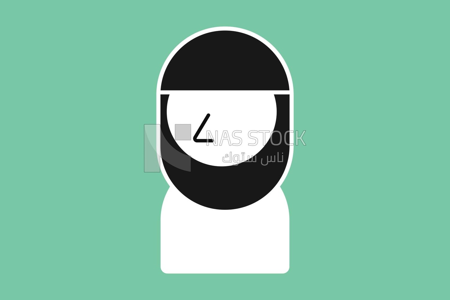 Character of a gulf woman, vector illustrator