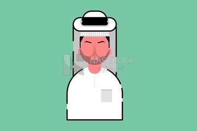 Character of a gulf man, vector illustrator