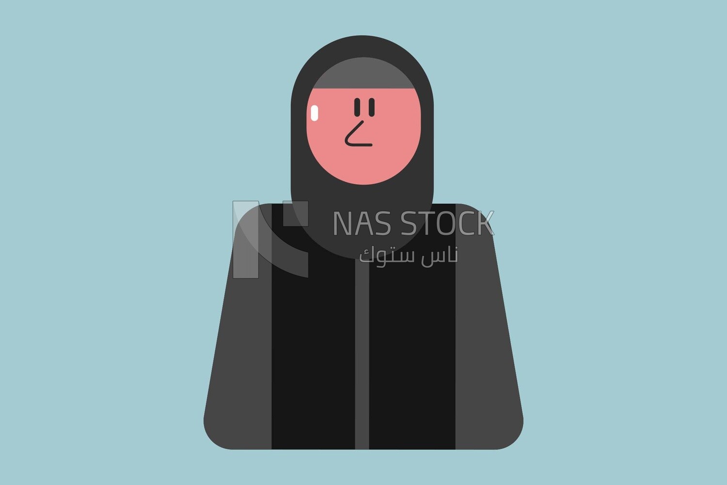 Character of a gulf woman, vector illustrator