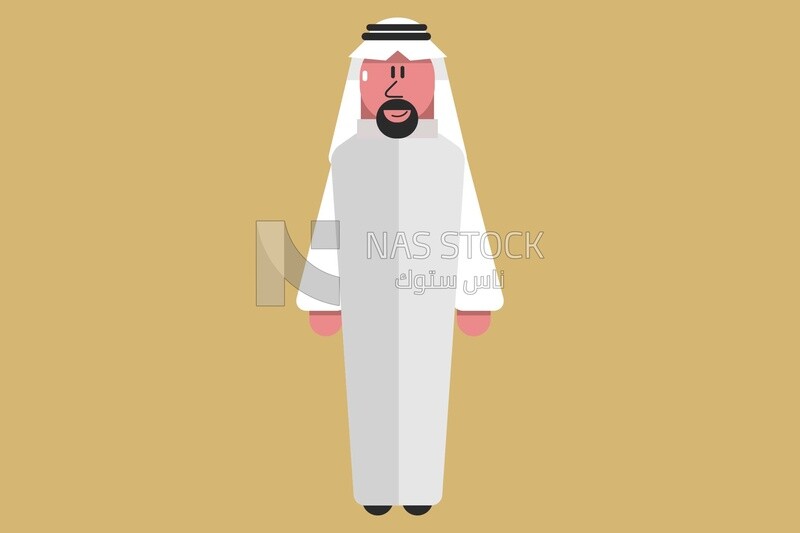 Character of a gulf man, vector illustrator