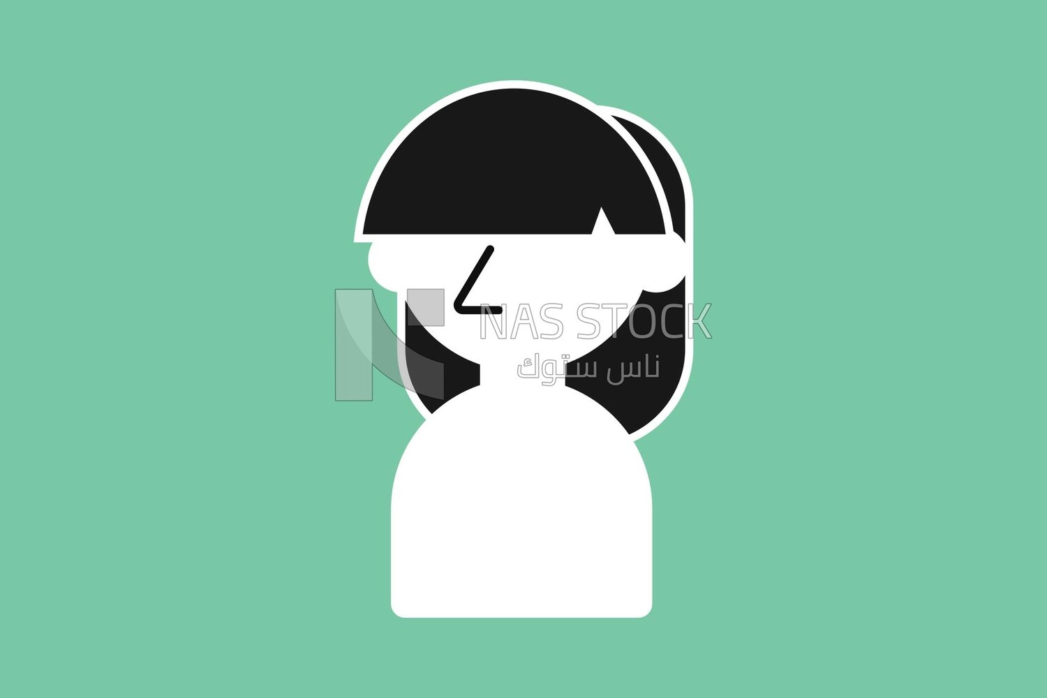 Character of a girl, vector illustrator