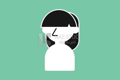 Character of a girl, vector illustrator