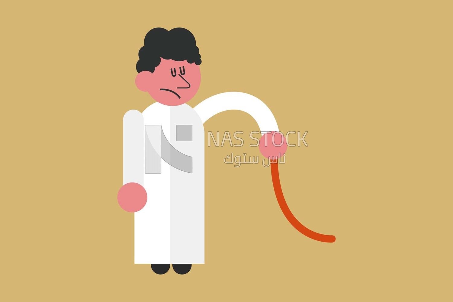 Character of a gulf man, vector illustrator