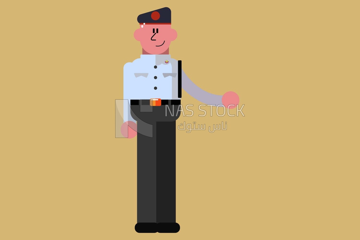 Character of a policeman, vector illustrator