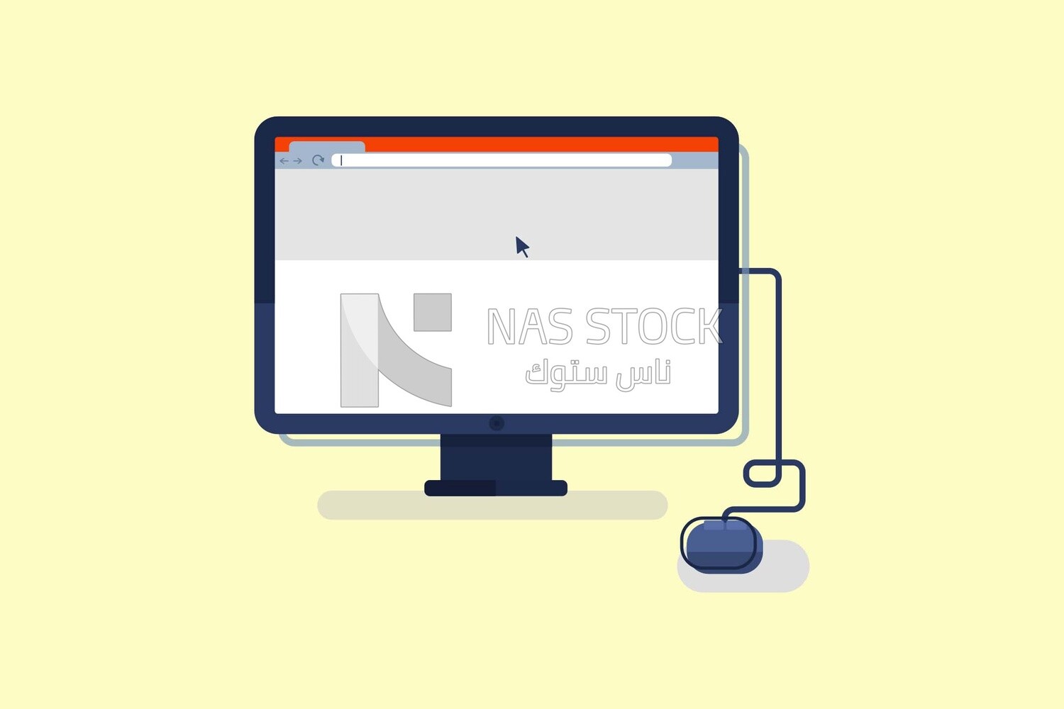 Computer screen, icons and templates, vector illustrator