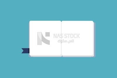Open book, icons and templates, vector illustrator