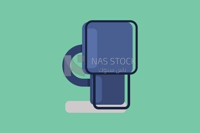 Blue cup, icons and templates, vector illustrator