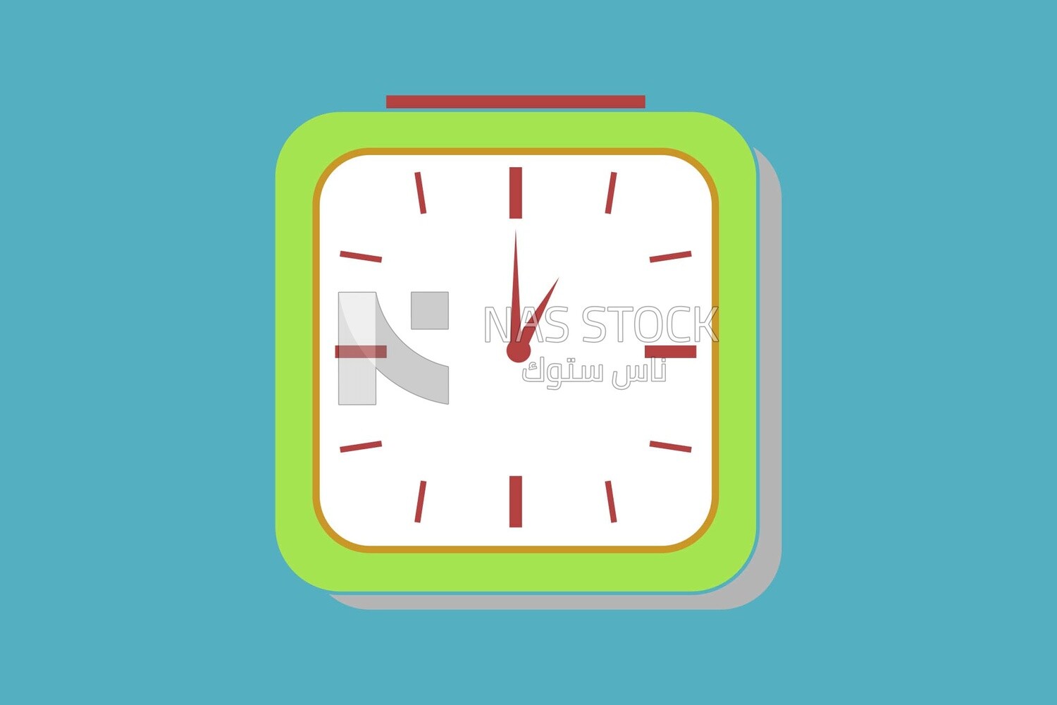 Wall clock, icons, templates and vector illustrator