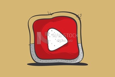 The logo of youtube, icons, templates and vector illustrator