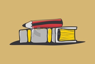 Book with a pen on it, icons, templates and vector illustrator