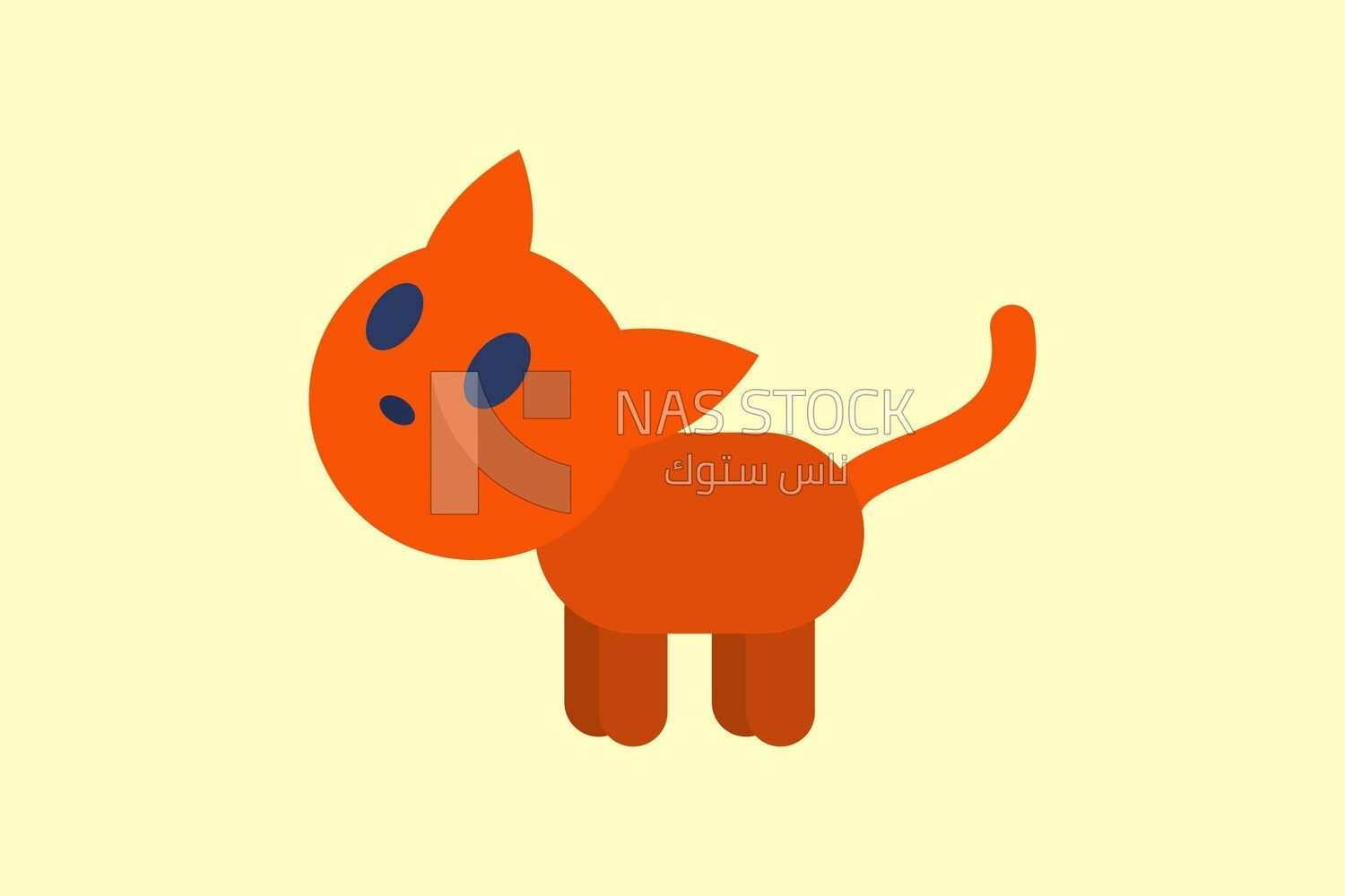Cat, icons and templates, vector illustrator