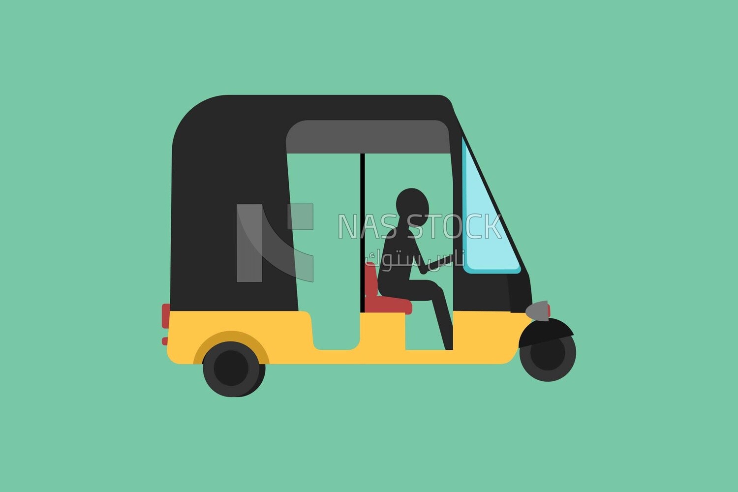Character driving toktok, icons, templates and vector illustrator
