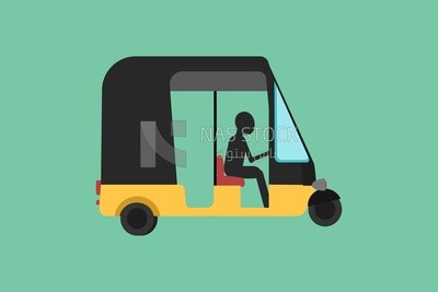 Character driving toktok, icons, templates and vector illustrator