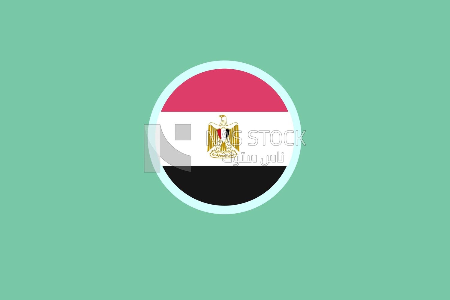 The flag of egypt, icons, templates and vector illustrator