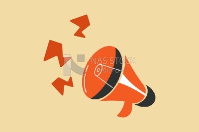 Loudspeaker, icons, templates and vector illustrator