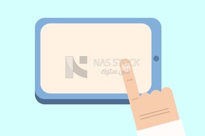 يد تحمل تابلت ، أيقونات ورموز، فيكتور اليستريتور