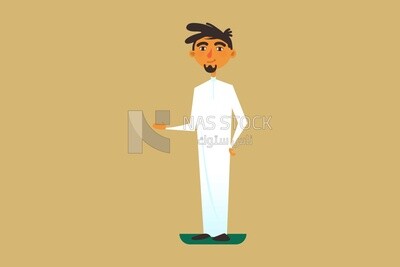 Character of a gulf man, vector illustrator