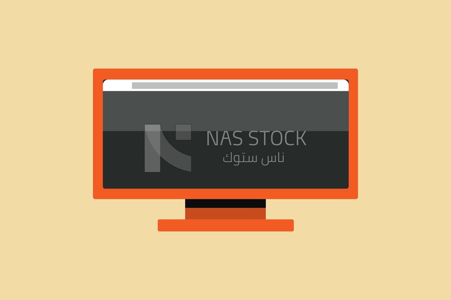 Computer screen, icons and templates, vector illustrator