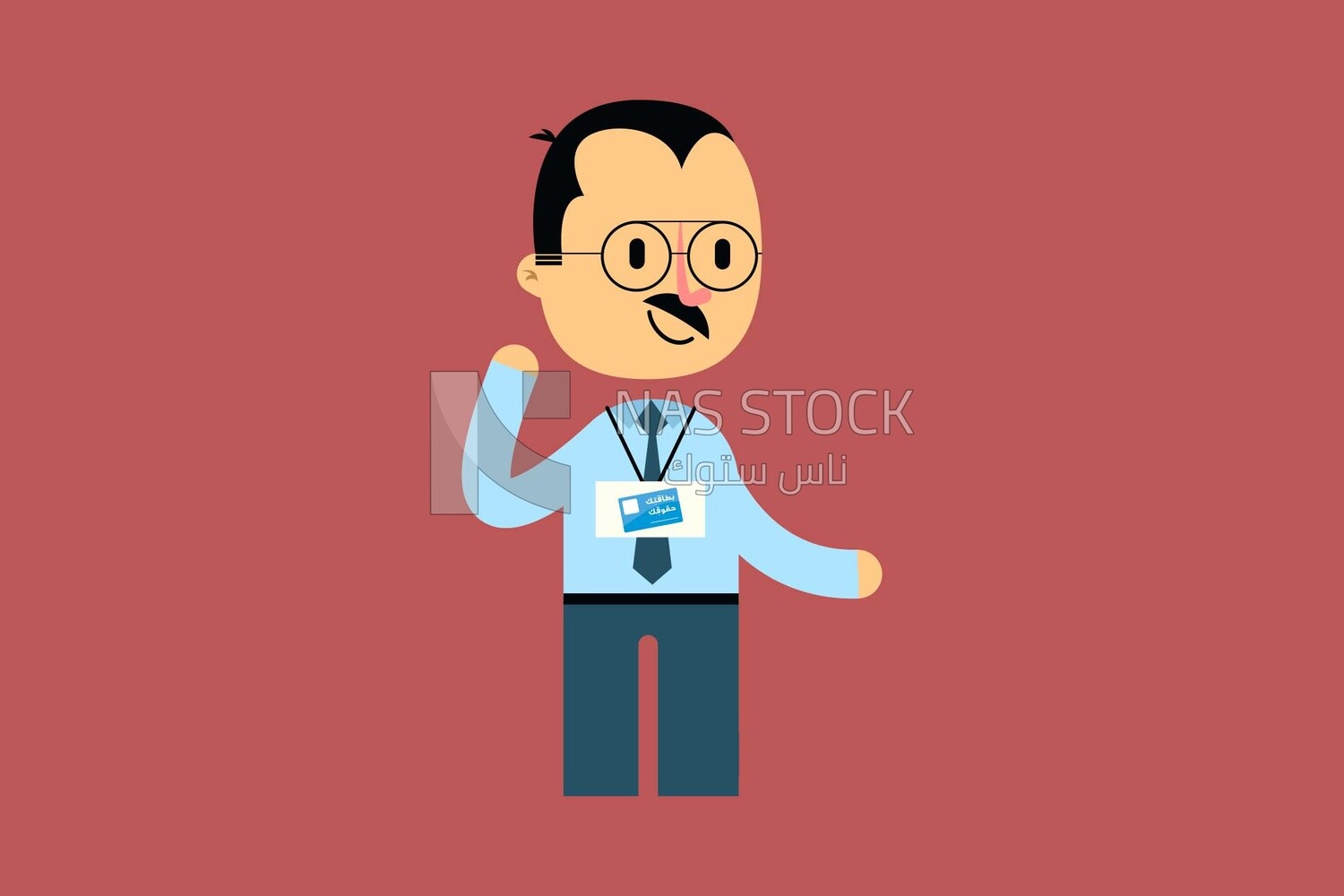 Character of an employee man, vector illustrator