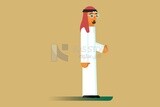 Character of a gulf man, vector illustrator