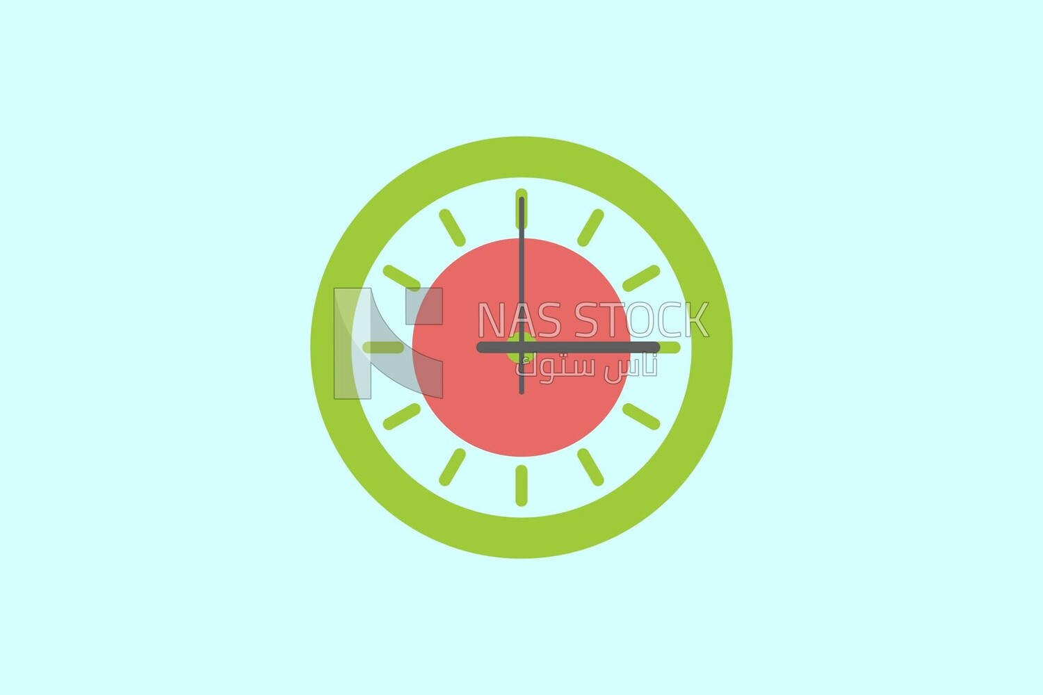 Wall clock, icons, templates and vector illustrator