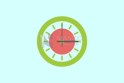 Wall clock, icons, templates and vector illustrator